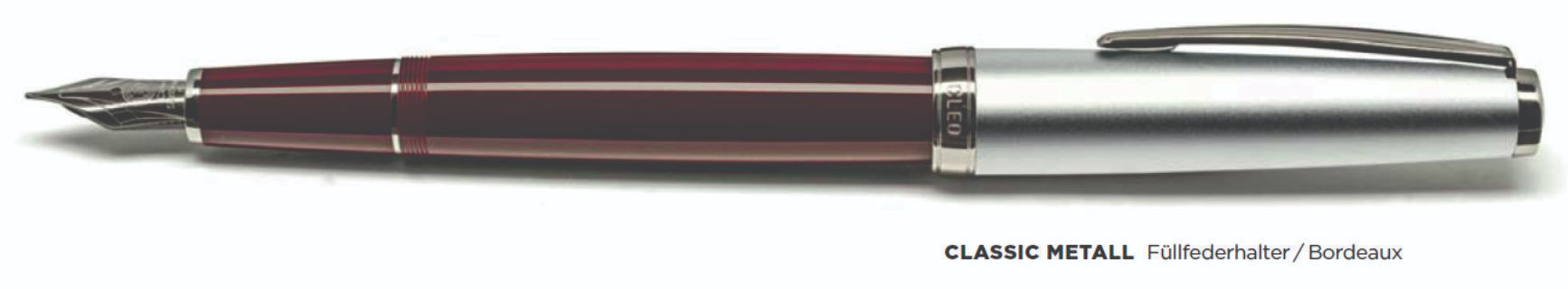 Cleo Pens CLASSIC Metal Fllfederhalter Bordeaux Fountain Pen